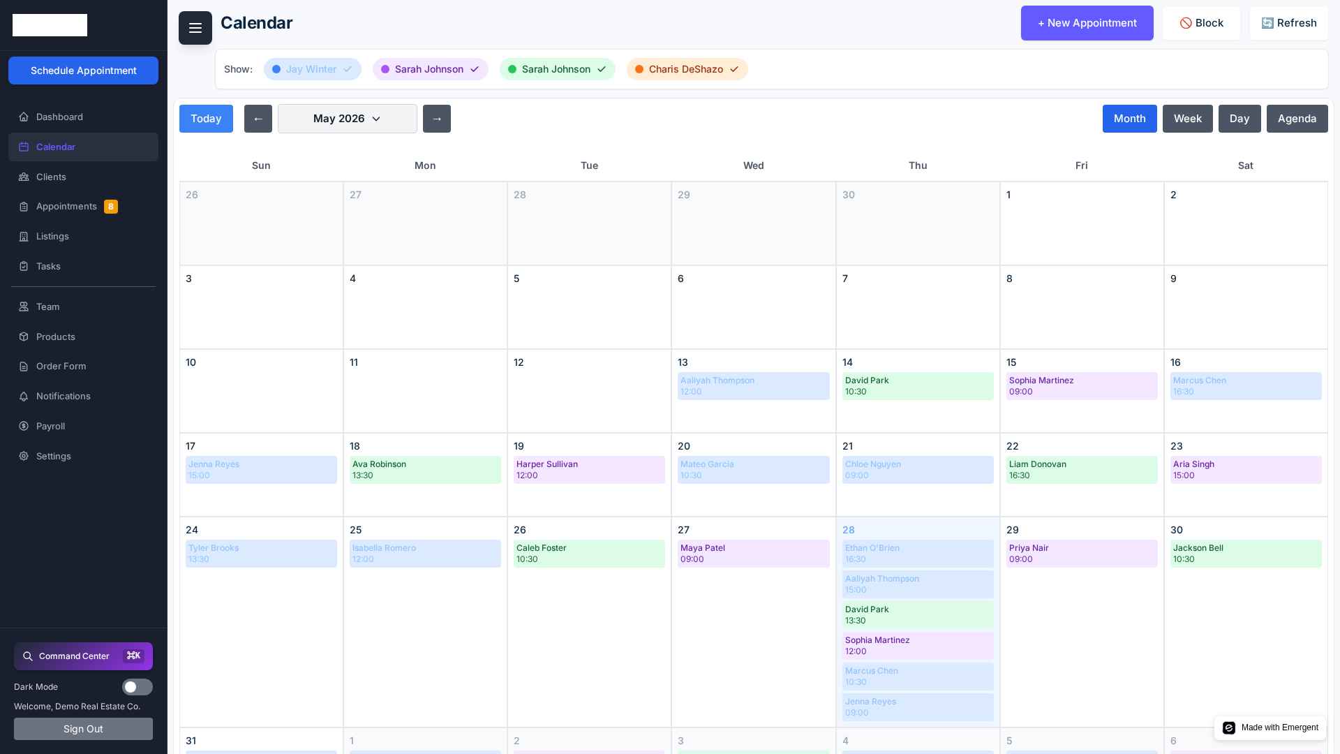 A calendar built for teams, not individuals.